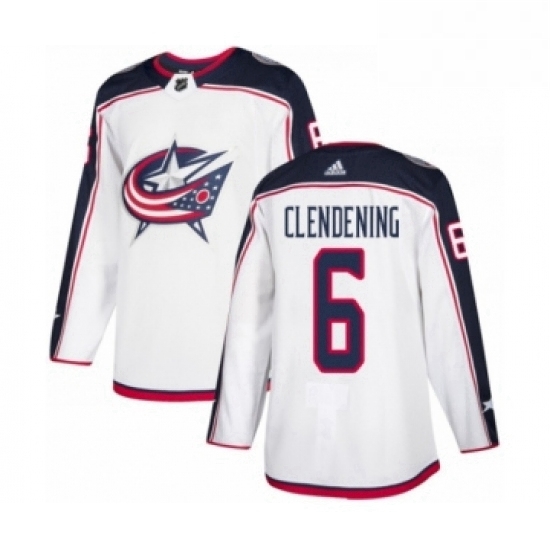 Mens Adidas Columbus Blue Jackets 6 Adam Clendening Authentic White Away NHL Jersey Mens Adidas Columbus Blue Jackets 6 Adam Clendening Authentic White Away NHL Jersey