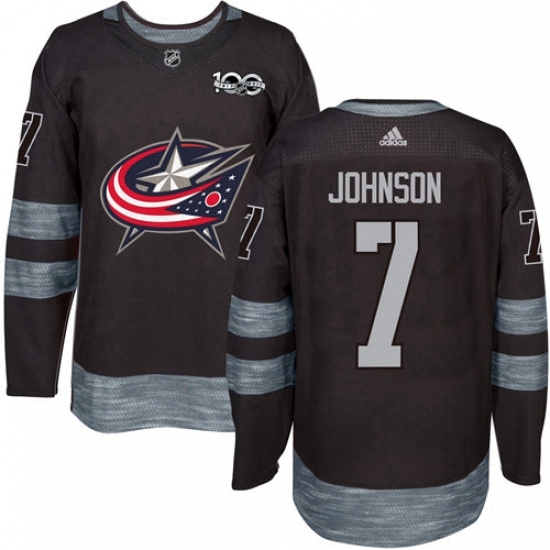 Mens Adidas Columbus Blue Jackets 7 Jack Johnson Premier Black 1917 2017 100th Anniversary NHL Jersey Mens Adidas Columbus Blue Jackets 7 Jack Johnson Premier Black 1917 2017 100th Anniversary NHL Jersey