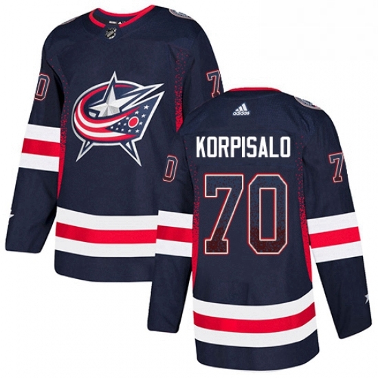 Mens Adidas Columbus Blue Jackets 70 Joonas Korpisalo Authentic Navy Blue Drift Fashion NHL Jersey Mens Adidas Columbus Blue Jackets 70 Joonas Korpisalo Authentic Navy Blue Drift Fashion NHL Jersey
