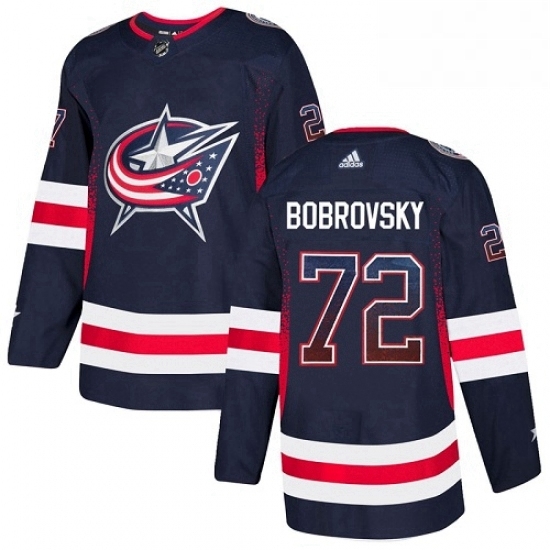 Mens Adidas Columbus Blue Jackets 72 Sergei Bobrovsky Authentic Navy Blue Drift Fashion NHL Jersey Mens Adidas Columbus Blue Jackets 72 Sergei Bobrovsky Authentic Navy Blue Drift Fashion NHL Jersey