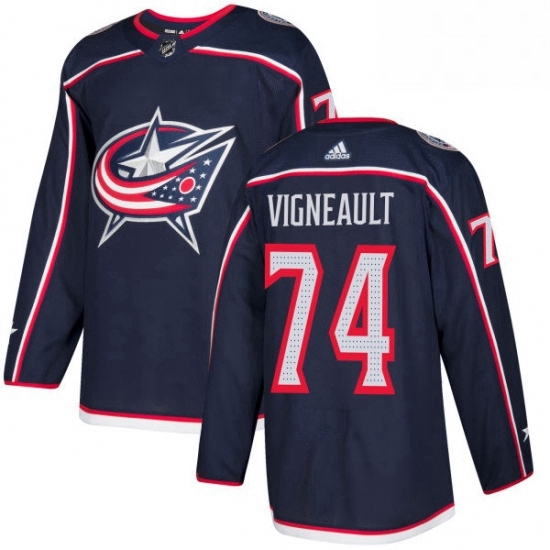 Mens Adidas Columbus Blue Jackets 74 Sam Vigneault Premier Navy Blue Home NHL Jersey Mens Adidas Columbus Blue Jackets 74 Sam Vigneault Premier Navy Blue Home NHL Jersey