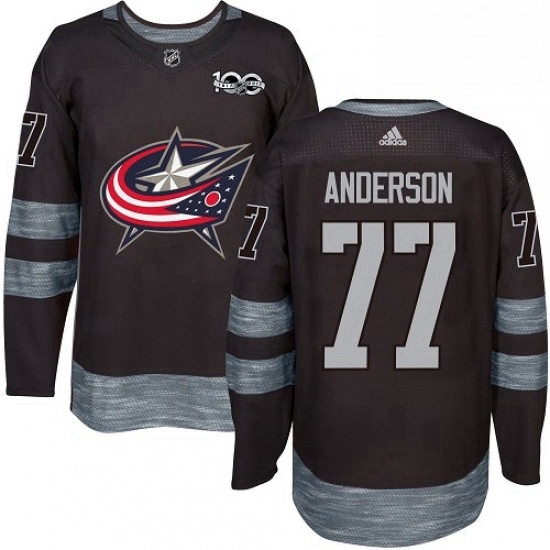 Mens Adidas Columbus Blue Jackets 77 Josh Anderson Authentic Black 1917 2017 100th Anniversary NHL Jersey Mens Adidas Columbus Blue Jackets 77 Josh Anderson Authentic Black 1917 2017 100th Anniversary NHL Jersey