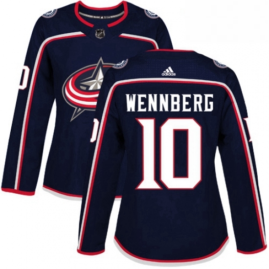 Womens Adidas Columbus Blue Jackets 10 Alexander Wennberg Authentic Navy Blue Home NHL Jersey Womens Adidas Columbus Blue Jackets 10 Alexander Wennberg Authentic Navy Blue Home NHL Jersey