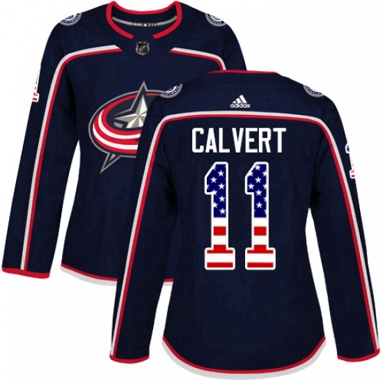 Womens Adidas Columbus Blue Jackets 11 Matt Calvert Authentic Navy Blue USA Flag Fashion NHL Jersey Womens Adidas Columbus Blue Jackets 11 Matt Calvert Authentic Navy Blue USA Flag Fashion NHL Jersey