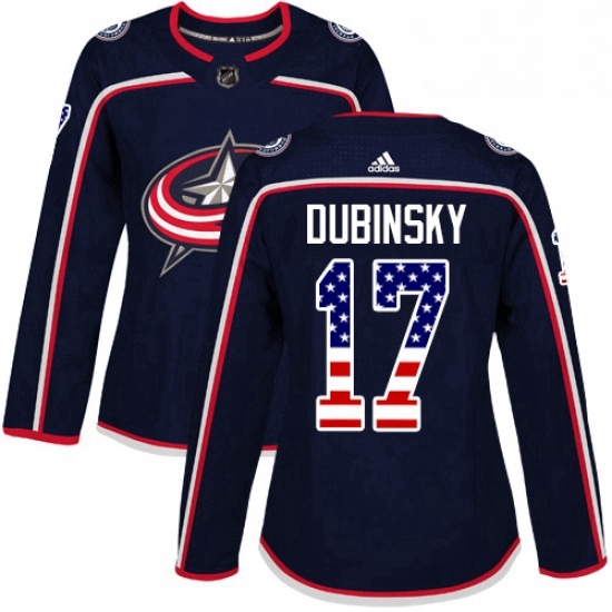 Womens Adidas Columbus Blue Jackets 17 Brandon Dubinsky Authentic Navy Blue USA Flag Fashion NHL Jersey Womens Adidas Columbus Blue Jackets 17 Brandon Dubinsky Authentic Navy Blue USA Flag Fashion NHL Jersey