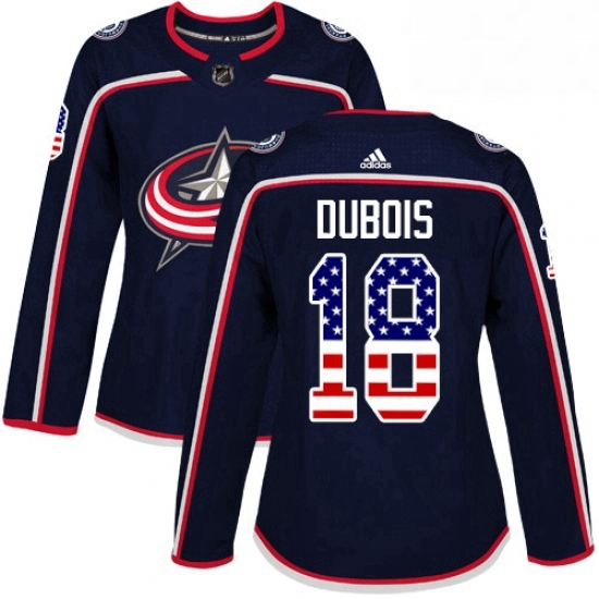 Womens Adidas Columbus Blue Jackets 18 Pierre Luc Dubois Authentic Navy Blue USA Flag Fashion NHL Jersey Womens Adidas Columbus Blue Jackets 18 Pierre Luc Dubois Authentic Navy Blue USA Flag Fashion NHL Jersey