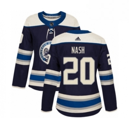 Womens Adidas Columbus Blue Jackets 20 Riley Nash Premier Navy Blue Alternate NHL Jersey Womens Adidas Columbus Blue Jackets 20 Riley Nash Premier Navy Blue Alternate NHL Jersey