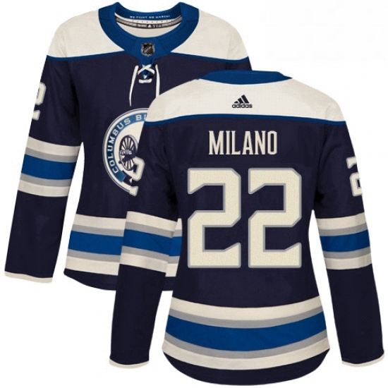 Womens Adidas Columbus Blue Jackets 22 Sonny Milano Authentic Navy Blue Alternate NHL Jersey Womens Adidas Columbus Blue Jackets 22 Sonny Milano Authentic Navy Blue Alternate NHL Jersey
