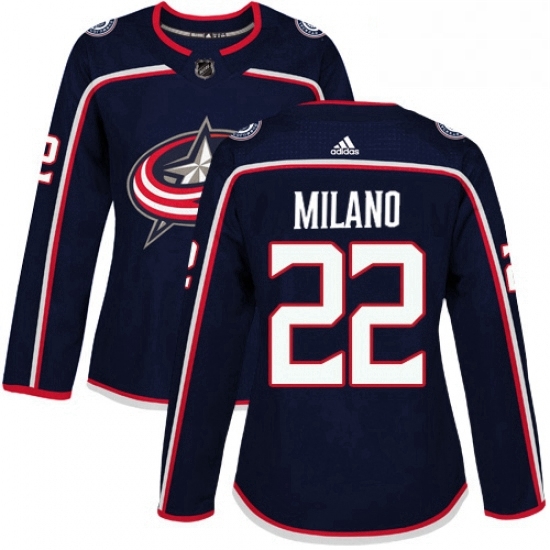 Womens Adidas Columbus Blue Jackets 22 Sonny Milano Authentic Navy Blue Home NHL Jersey Womens Adidas Columbus Blue Jackets 22 Sonny Milano Authentic Navy Blue Home NHL Jersey