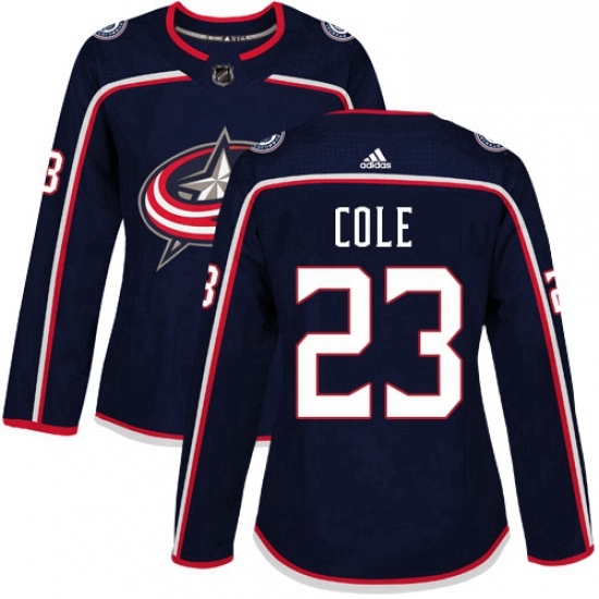 Womens Adidas Columbus Blue Jackets 23 Ian Cole Authentic Navy Blue Home NHL Jersey Womens Adidas Columbus Blue Jackets 23 Ian Cole Authentic Navy Blue Home NHL Jersey