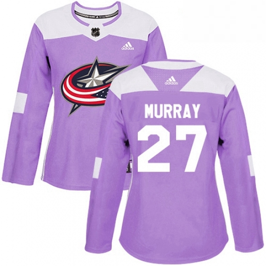 Womens Adidas Columbus Blue Jackets 27 Ryan Murray Authentic Purple Fights Cancer Practice NHL Jersey Womens Adidas Columbus Blue Jackets 27 Ryan Murray Authentic Purple Fights Cancer Practice NHL Jersey