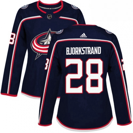 Womens Adidas Columbus Blue Jackets 28 Oliver Bjorkstrand Authentic Navy Blue Home NHL Jersey Womens Adidas Columbus Blue Jackets 28 Oliver Bjorkstrand Authentic Navy Blue Home NHL Jersey