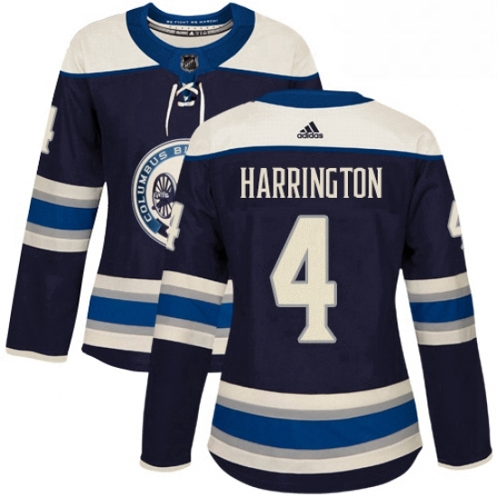 Womens Adidas Columbus Blue Jackets 4 Scott Harrington Authentic Navy Blue Alternate NHL Jersey Womens Adidas Columbus Blue Jackets 4 Scott Harrington Authentic Navy Blue Alternate NHL Jersey