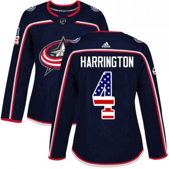Womens Adidas Columbus Blue Jackets 4 Scott Harrington Authentic Navy Blue USA Flag Fashion NHL Jersey Womens Adidas Columbus Blue Jackets 4 Scott Harrington Authentic Navy Blue USA Flag Fashion NHL Jersey