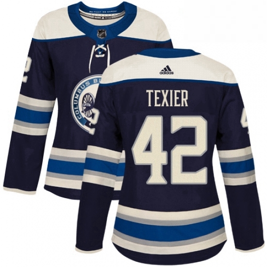 Womens Adidas Columbus Blue Jackets 42 Alexandre Texier Authentic Navy Blue Alternate NHL Jersey Womens Adidas Columbus Blue Jackets 42 Alexandre Texier Authentic Navy Blue Alternate NHL Jersey
