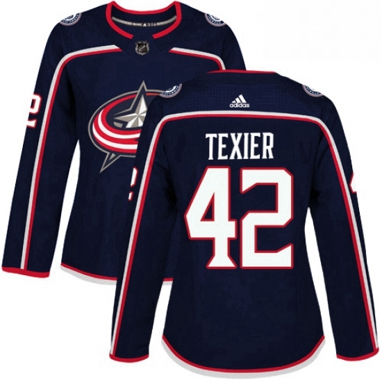 Womens Adidas Columbus Blue Jackets 42 Alexandre Texier Authentic Navy Blue Home NHL Jersey Womens Adidas Columbus Blue Jackets 42 Alexandre Texier Authentic Navy Blue Home NHL Jersey