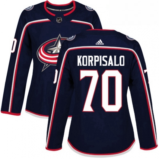 Womens Adidas Columbus Blue Jackets 70 Joonas Korpisalo Premier Navy Blue Home NHL Jersey Womens Adidas Columbus Blue Jackets 70 Joonas Korpisalo Premier Navy Blue Home NHL Jersey