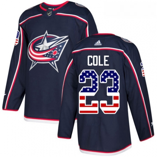 Youth Adidas Columbus Blue Jackets 23 Ian Cole Authentic Navy Blue USA Flag Fashion NHL Jersey Youth Adidas Columbus Blue Jackets 23 Ian Cole Authentic Navy Blue USA Flag Fashion NHL Jersey