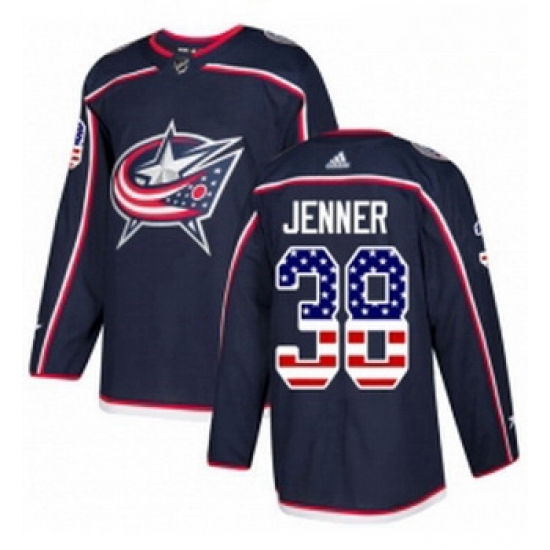 Youth Adidas Columbus Blue Jackets 38 Boone Jenner Authentic Navy Blue USA Flag Fashion NHL Jersey Youth Adidas Columbus Blue Jackets 38 Boone Jenner Authentic Navy Blue USA Flag Fashion NHL Jersey