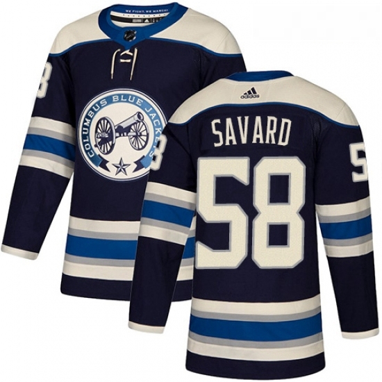 Youth Adidas Columbus Blue Jackets 58 David Savard Authentic Navy Blue Alternate NHL Jersey Youth Adidas Columbus Blue Jackets 58 David Savard Authentic Navy Blue Alternate NHL Jersey