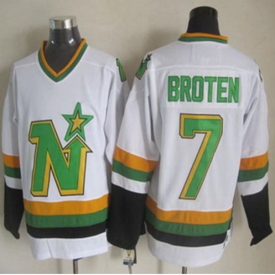 Dallas Stars #7 Neal Broten White CCM Throwback Stitched NHL Jersey Dallas Stars #7 Neal Broten White CCM Throwback Stitched NHL Jersey