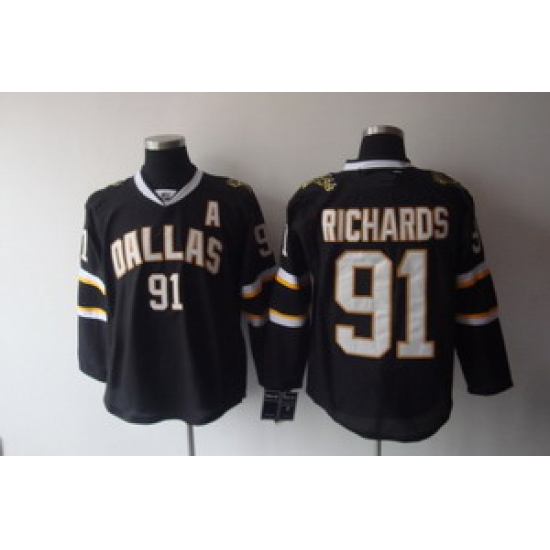 Dallas Stars 91 Brad Richards With A Patch Black Hockey Jersey Dallas Stars 91 Brad Richards With A Patch Black Hockey Jersey