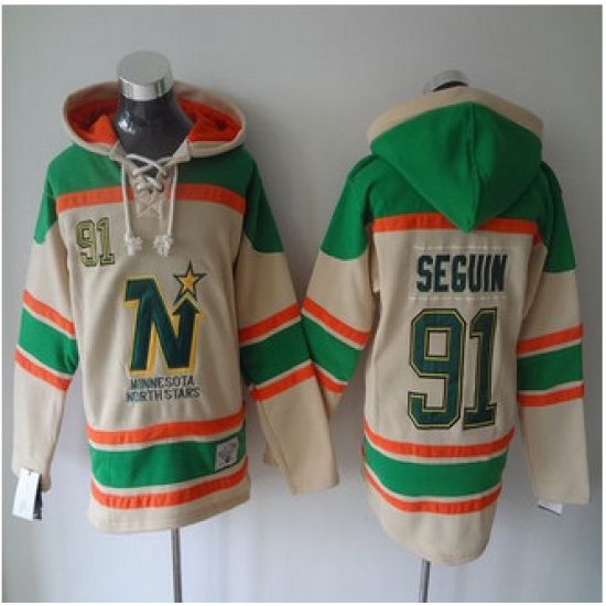 Dallas Stars #91 Tyler Seguin Cream Sawyer Hooded Sweatshirt Stitched NHL Jersey Dallas Stars #91 Tyler Seguin Cream Sawyer Hooded Sweatshirt Stitched NHL Jersey