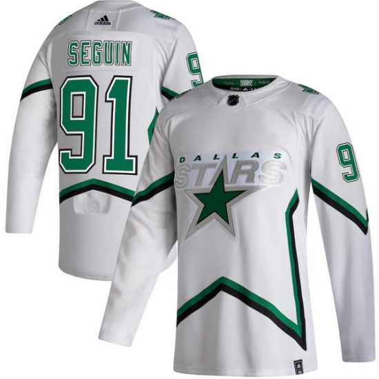 Men Dallas Stars 91 Tyler Seguin White 2020 21 Reverse Retro Adidas Jersey Men Dallas Stars 91 Tyler Seguin White 2020 21 Reverse Retro Adidas Jersey