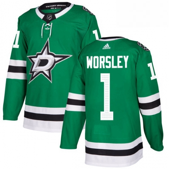 Mens Adidas Dallas Stars 1 Gump Worsley Authentic Green Home NHL Jersey Mens Adidas Dallas Stars 1 Gump Worsley Authentic Green Home NHL Jersey