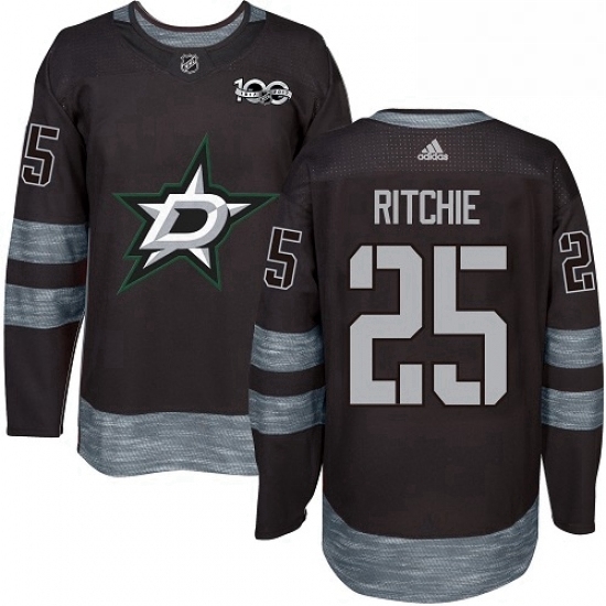 Mens Adidas Dallas Stars 25 Brett Ritchie Authentic Black 1917 2017 100th Anniversary NHL Jersey Mens Adidas Dallas Stars 25 Brett Ritchie Authentic Black 1917 2017 100th Anniversary NHL Jersey