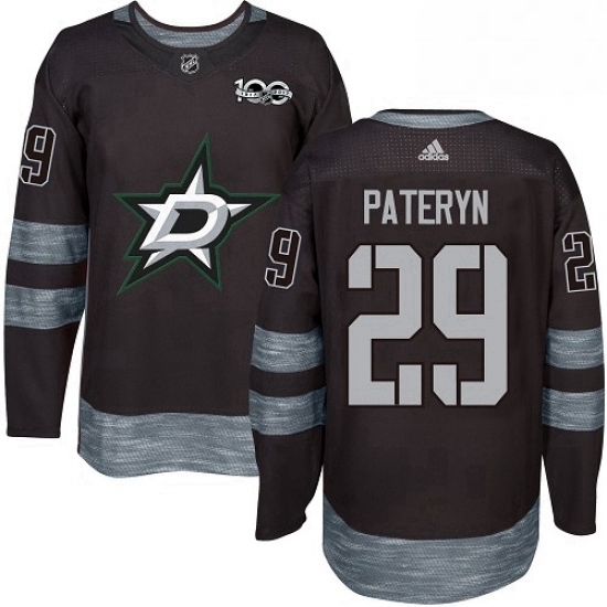 Mens Adidas Dallas Stars 29 Greg Pateryn Authentic Black 1917 2017 100th Anniversary NHL Jersey Mens Adidas Dallas Stars 29 Greg Pateryn Authentic Black 1917 2017 100th Anniversary NHL Jersey