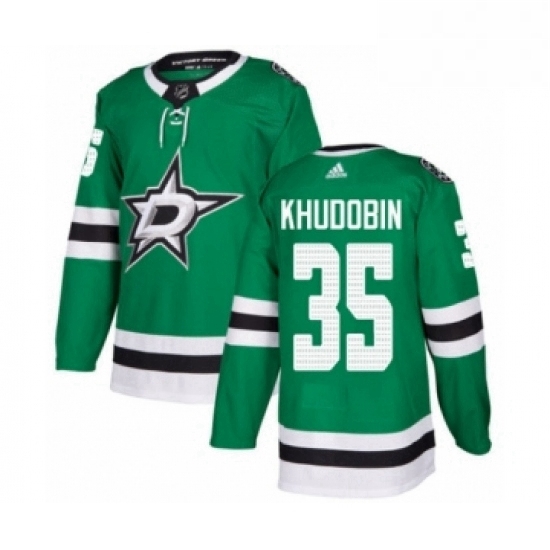 Mens Adidas Dallas Stars 35 Anton Khudobin Premier Green Home NHL Jersey Mens Adidas Dallas Stars 35 Anton Khudobin Premier Green Home NHL Jersey