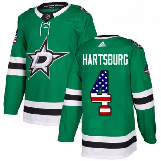 Mens Adidas Dallas Stars 4 Craig Hartsburg Authentic Green USA Flag Fashion NHL Jersey Mens Adidas Dallas Stars 4 Craig Hartsburg Authentic Green USA Flag Fashion NHL Jersey