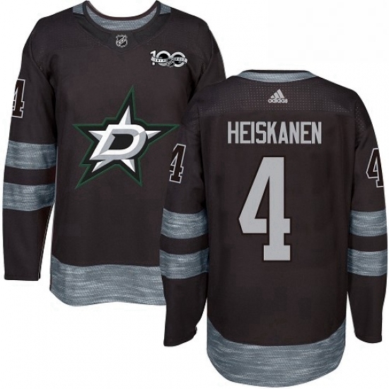 Mens Adidas Dallas Stars 4 Miro Heiskanen Premier Black 1917 2017 100th Anniversary NHL Jersey Mens Adidas Dallas Stars 4 Miro Heiskanen Premier Black 1917 2017 100th Anniversary NHL Jersey