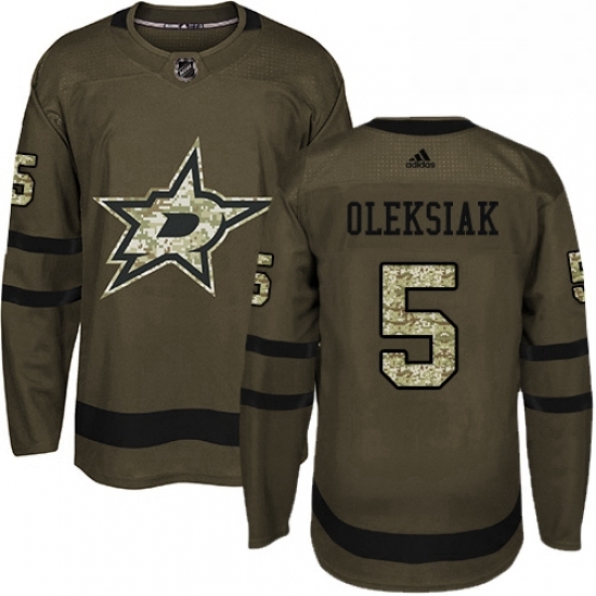 Mens Adidas Dallas Stars 5 Jamie Oleksiak Authentic Green Salute to Service NHL Jersey Mens Adidas Dallas Stars 5 Jamie Oleksiak Authentic Green Salute to Service NHL Jersey