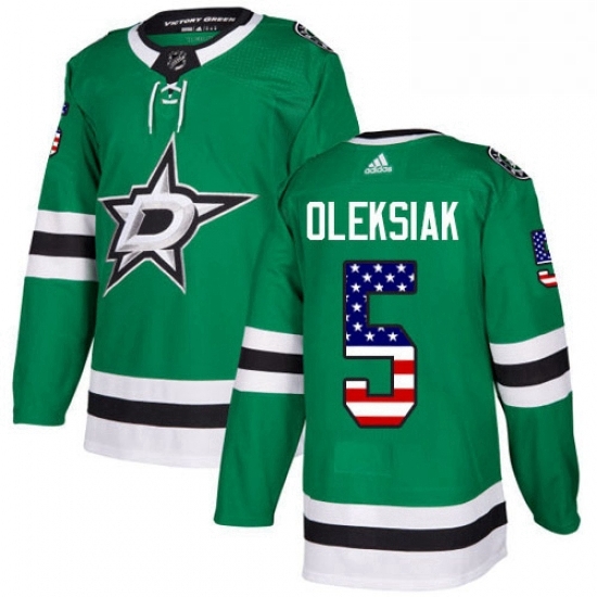 Mens Adidas Dallas Stars 5 Jamie Oleksiak Authentic Green USA Flag Fashion NHL Jersey Mens Adidas Dallas Stars 5 Jamie Oleksiak Authentic Green USA Flag Fashion NHL Jersey