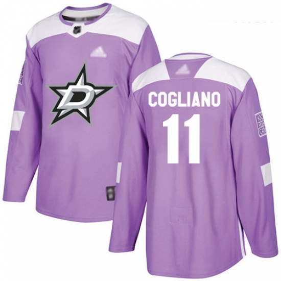 Stars #11 Andrew Cogliano Purple Authentic Fights Cancer Stitched Hockey Jersey Stars #11 Andrew Cogliano Purple Authentic Fights Cancer Stitched Hockey Jersey
