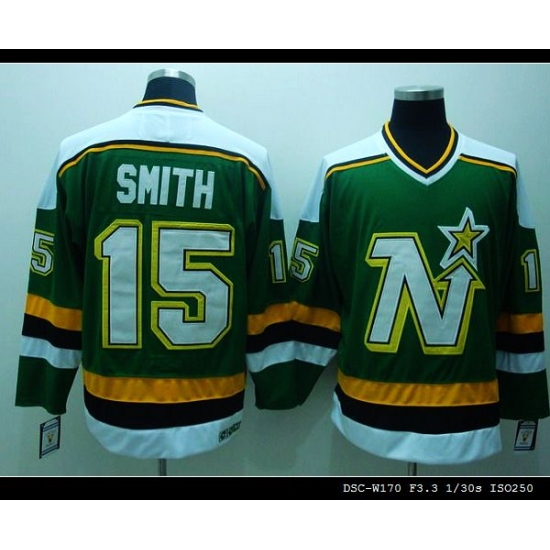 Stars #15 Bobby Smith Stitched Green CCM Throwback NHL Jersey Stars #15 Bobby Smith Stitched Green CCM Throwback NHL Jersey