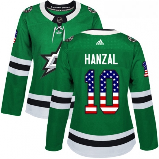 Womens Adidas Dallas Stars 10 Martin Hanzal Authentic Green USA Flag Fashion NHL Jersey Womens Adidas Dallas Stars 10 Martin Hanzal Authentic Green USA Flag Fashion NHL Jersey