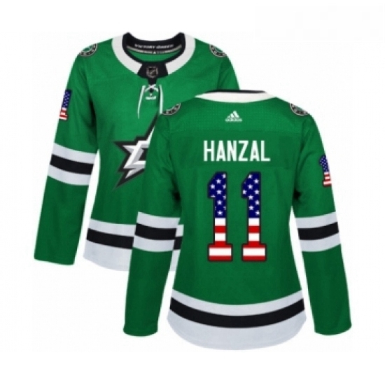 Womens Adidas Dallas Stars 11 Martin Hanzal Authentic Green USA Flag Fashion NHL Jersey Womens Adidas Dallas Stars 11 Martin Hanzal Authentic Green USA Flag Fashion NHL Jersey