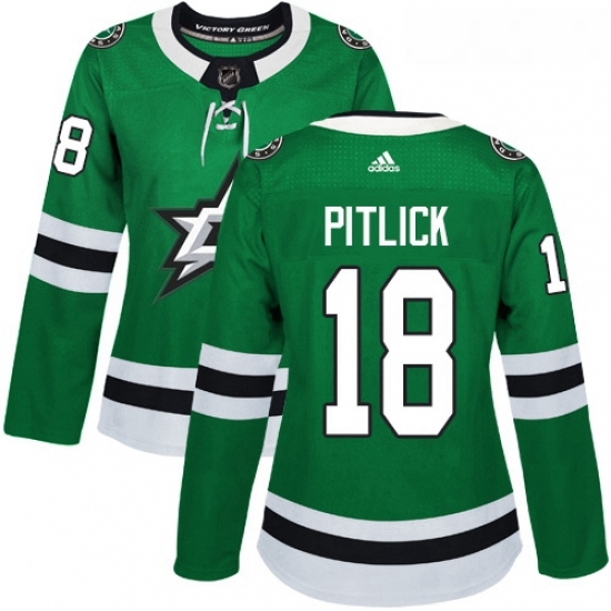Womens Adidas Dallas Stars 18 Tyler Pitlick Premier Green Home NHL Jersey Womens Adidas Dallas Stars 18 Tyler Pitlick Premier Green Home NHL Jersey