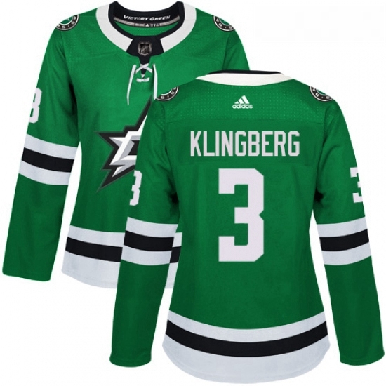 Womens Adidas Dallas Stars 3 John Klingberg Authentic Green Home NHL Jersey Womens Adidas Dallas Stars 3 John Klingberg Authentic Green Home NHL Jersey