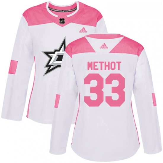 Womens Adidas Dallas Stars 33 Marc Methot Authentic WhitePink Fashion NHL Jersey Womens Adidas Dallas Stars 33 Marc Methot Authentic WhitePink Fashion NHL Jersey