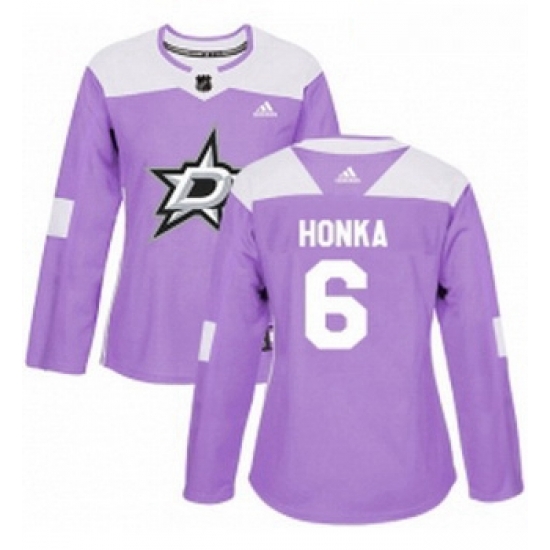 Womens Adidas Dallas Stars 6 Julius Honka Authentic Purple Fights Cancer Practice NHL Jersey Womens Adidas Dallas Stars 6 Julius Honka Authentic Purple Fights Cancer Practice NHL Jersey