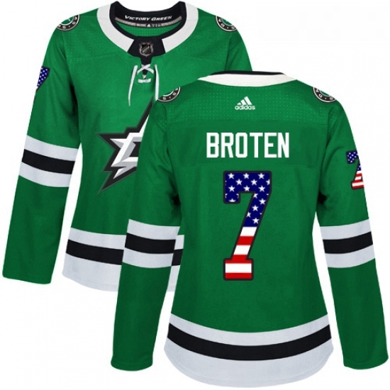 Womens Adidas Dallas Stars 7 Neal Broten Authentic Green USA Flag Fashion NHL Jersey Womens Adidas Dallas Stars 7 Neal Broten Authentic Green USA Flag Fashion NHL Jersey