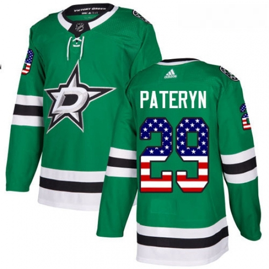 Youth Adidas Dallas Stars 29 Greg Pateryn Authentic Green USA Flag Fashion NHL Jersey Youth Adidas Dallas Stars 29 Greg Pateryn Authentic Green USA Flag Fashion NHL Jersey