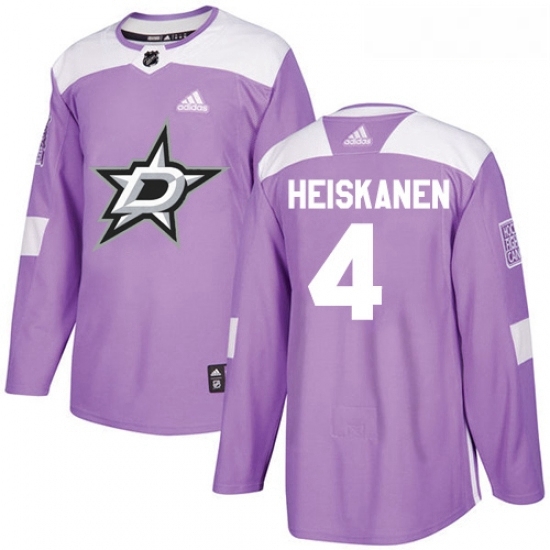 Youth Adidas Dallas Stars 4 Miro Heiskanen Authentic Purple Fights Cancer Practice NHL Jersey Youth Adidas Dallas Stars 4 Miro Heiskanen Authentic Purple Fights Cancer Practice NHL Jersey