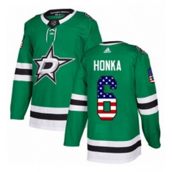 Youth Adidas Dallas Stars 6 Julius Honka Authentic Green USA Flag Fashion NHL Jersey Youth Adidas Dallas Stars 6 Julius Honka Authentic Green USA Flag Fashion NHL Jersey