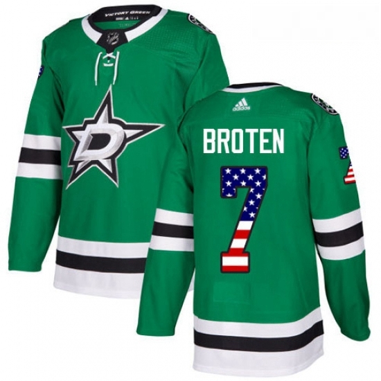 Youth Adidas Dallas Stars 7 Neal Broten Authentic Green USA Flag Fashion NHL Jersey Youth Adidas Dallas Stars 7 Neal Broten Authentic Green USA Flag Fashion NHL Jersey
