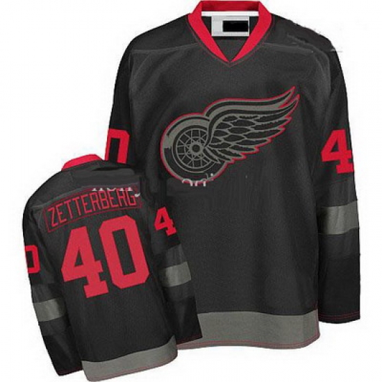 2011 Detroit 40 Henrik Zetterberg Black Ice Hockey Jersey 2011 Detroit 40 Henrik Zetterberg Black Ice Hockey Jersey